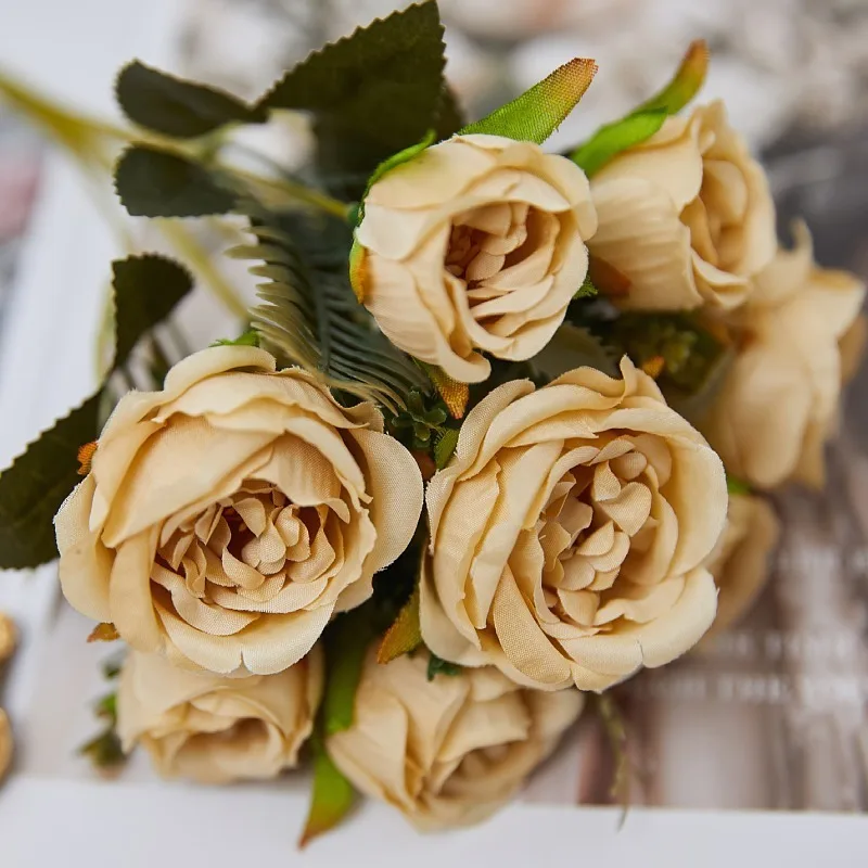 8 Heads Artificial Flowers Silks Peony Green Rose for Decorations Fake Fower Wedding Table Room Party Vintage DIY Bouquet Decor
8 Heads Artificial Flowers Silks Peony Green Rose for Decorations Fake Fower Wedding Table Room Party Vintage DIY Bouquet Decor