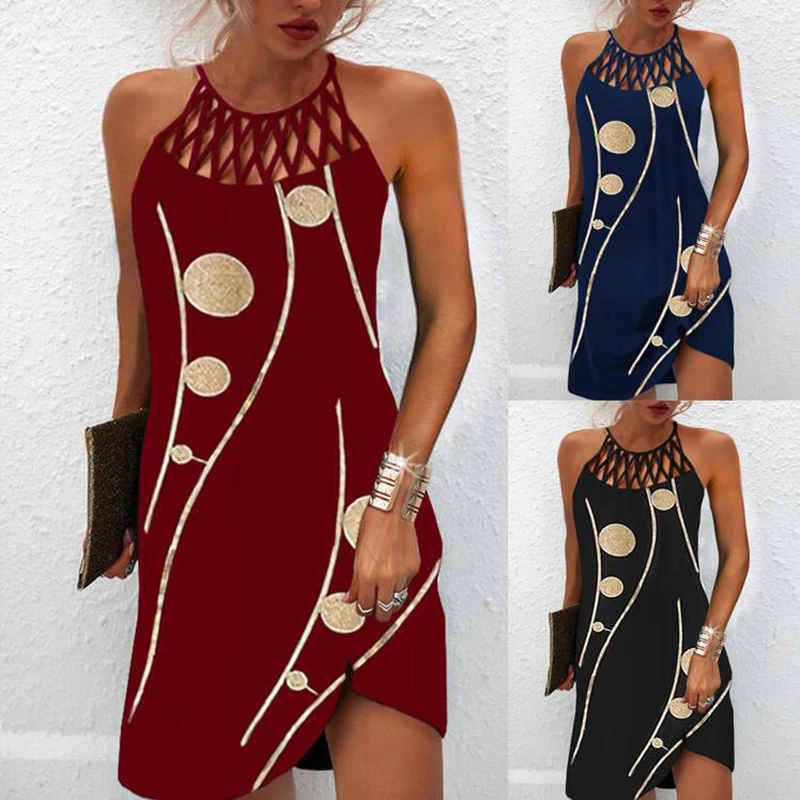 Sexy Dress Women 2022 Beach Mini Dress Fashion Dress Women Summer Hollow Elegant Sleeveless Boho Party Y2K Dress Print Vestido
Sexy Dress Women 2022 Beach Mini Dress Fashion Dress Women Summer Hollow Elegant Sleeveless Boho Party Y2K Dress Print Vestido