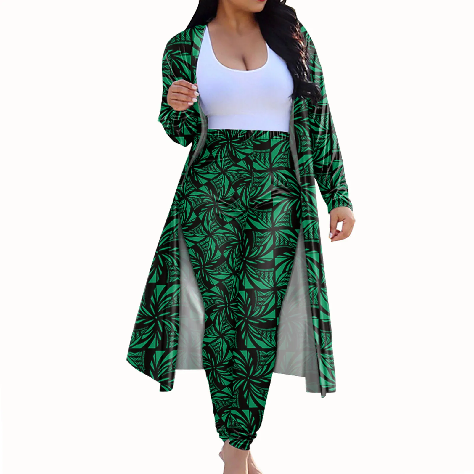 Cumagical New Arrivals Long Cardigans Polynesian Tribal Hawaii Floral Print Coats For Women Pants & Trousers Wholesale Custom
Cumagical New Arrivals Long Cardigans Polynesian Tribal Hawaii Floral Print Coats For Women Pants & Trousers Wholesale Custom