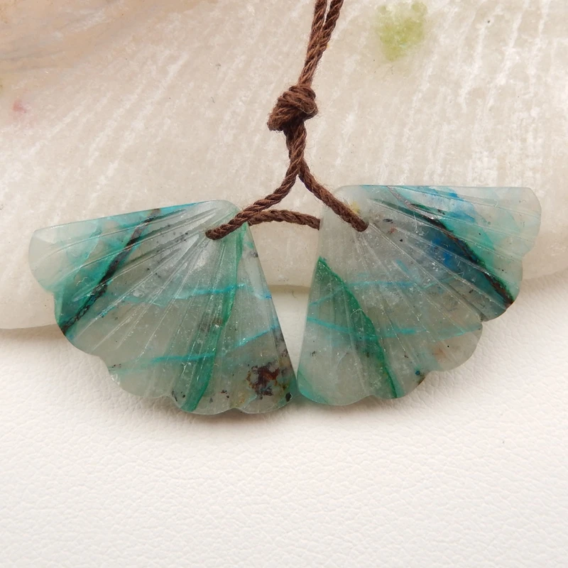 Fashion jewelry,Natural Gemstone Carved Leaf Chrysocolla fashion women Earring Bead,24x17x4mm5g
Fashion jewelry,Natural Gemstone Carved Leaf Chrysocolla fashion women Earring Bead,24x17x4mm5g