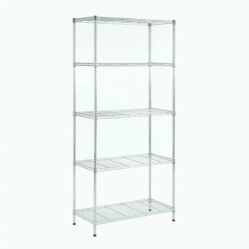 5 tier chrome shelving 15.7x33.5x71.4in Kitchen Bathroom Storage Shelf Cabinet Hanging Rack
5 tier chrome shelving 15.7x33.5x71.4in Kitchen Bathroom Storage Shelf Cabinet Hanging Rack