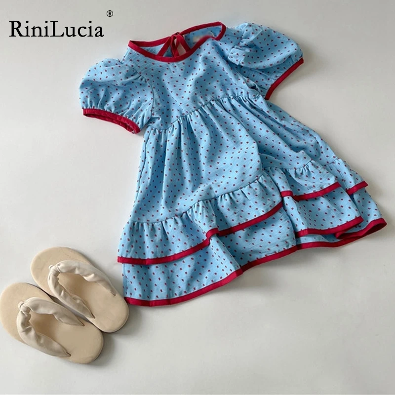 RiniLucia New Summer Kids Girls Dress Print DOT Bow Dresses For Girls Fashion Princess Girls' Children Clothing 2022
RiniLucia New Summer Kids Girls Dress Print DOT Bow Dresses For Girls Fashion Princess Girls' Children Clothing 2022