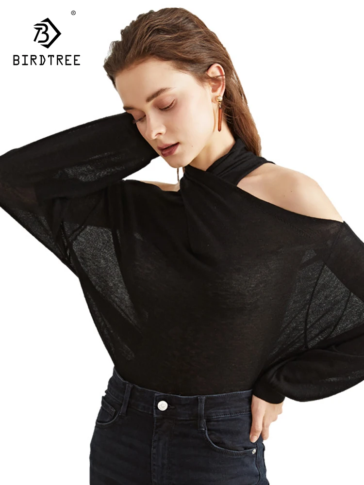 Birdtree 33.2% Wool 36.2% Acrylic Irregular Sweater Spring Autumn Cross Hanging Neck Knitwear Off Shoulder Bottom Tops T38824QC
Birdtree 33.2% Wool 36.2% Acrylic Irregular Sweater Spring Autumn Cross Hanging Neck Knitwear Off Shoulder Bottom Tops T38824QC