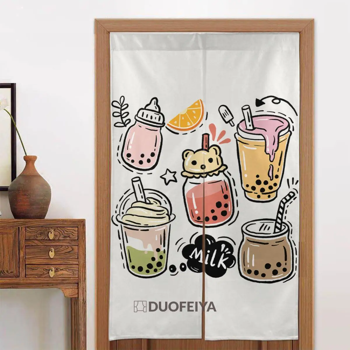 Pearl Milk Tea Ice Cream Door Curtain Tasty Blackout Curtains Cotton Linen Novelty Hanging Half Curtain for Kitchen Ornament
Pearl Milk Tea Ice Cream Door Curtain Tasty Blackout Curtains Cotton Linen Novelty Hanging Half Curtain for Kitchen Ornament