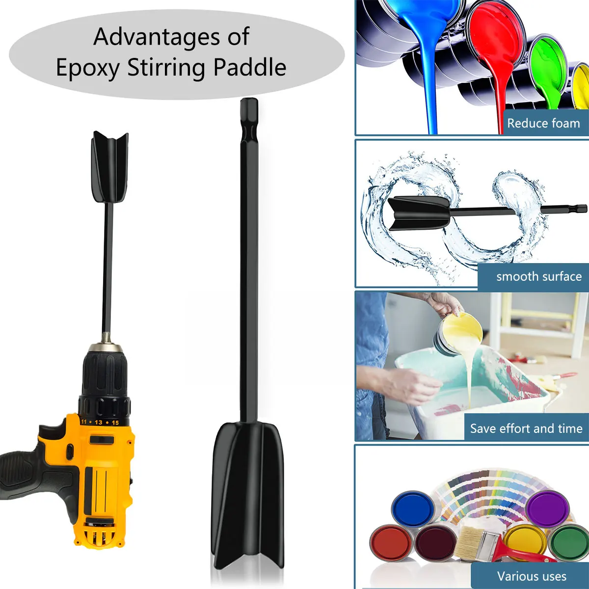 8Pcs Mixer Paddle 4-Blade 1/4 Inch Hex Shank Reusable Powerful Mixer Attachment with Extension Rod Reduce Bubbles Mixer
8Pcs Mixer Paddle 4-Blade 1/4 Inch Hex Shank Reusable Powerful Mixer Attachment with Extension Rod Reduce Bubbles Mixer