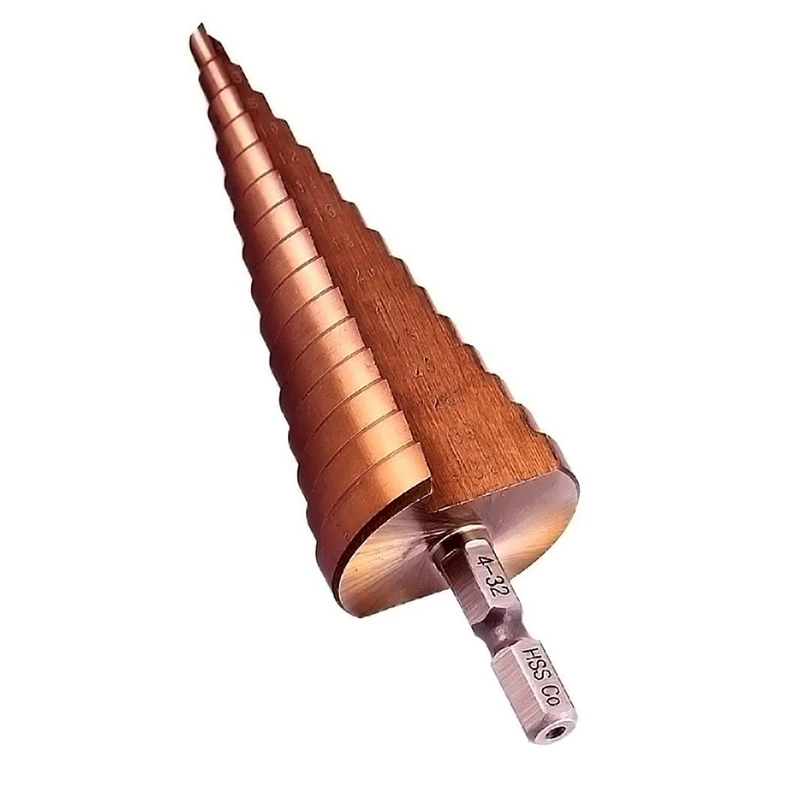 Promotion! M35 Cobalt HSS Step Drill Bit HSS High-Speed Steel Cone Hex Shank Metal Drill Bits Tool Set 4-32Mm
Promotion! M35 Cobalt HSS Step Drill Bit HSS High-Speed Steel Cone Hex Shank Metal Drill Bits Tool Set 4-32Mm