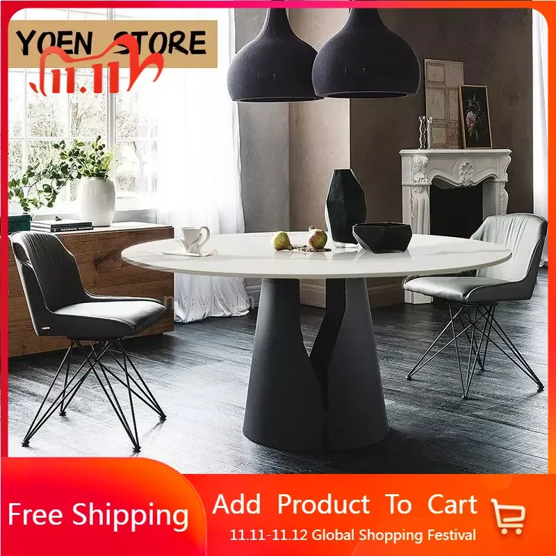 Customized Modern Dining Table Apartment Minimalist Light Luxury Round Table For 6 People mesas plegables furniture GY50CZ
Customized Modern Dining Table Apartment Minimalist Light Luxury Round Table For 6 People mesas plegables furniture GY50CZ