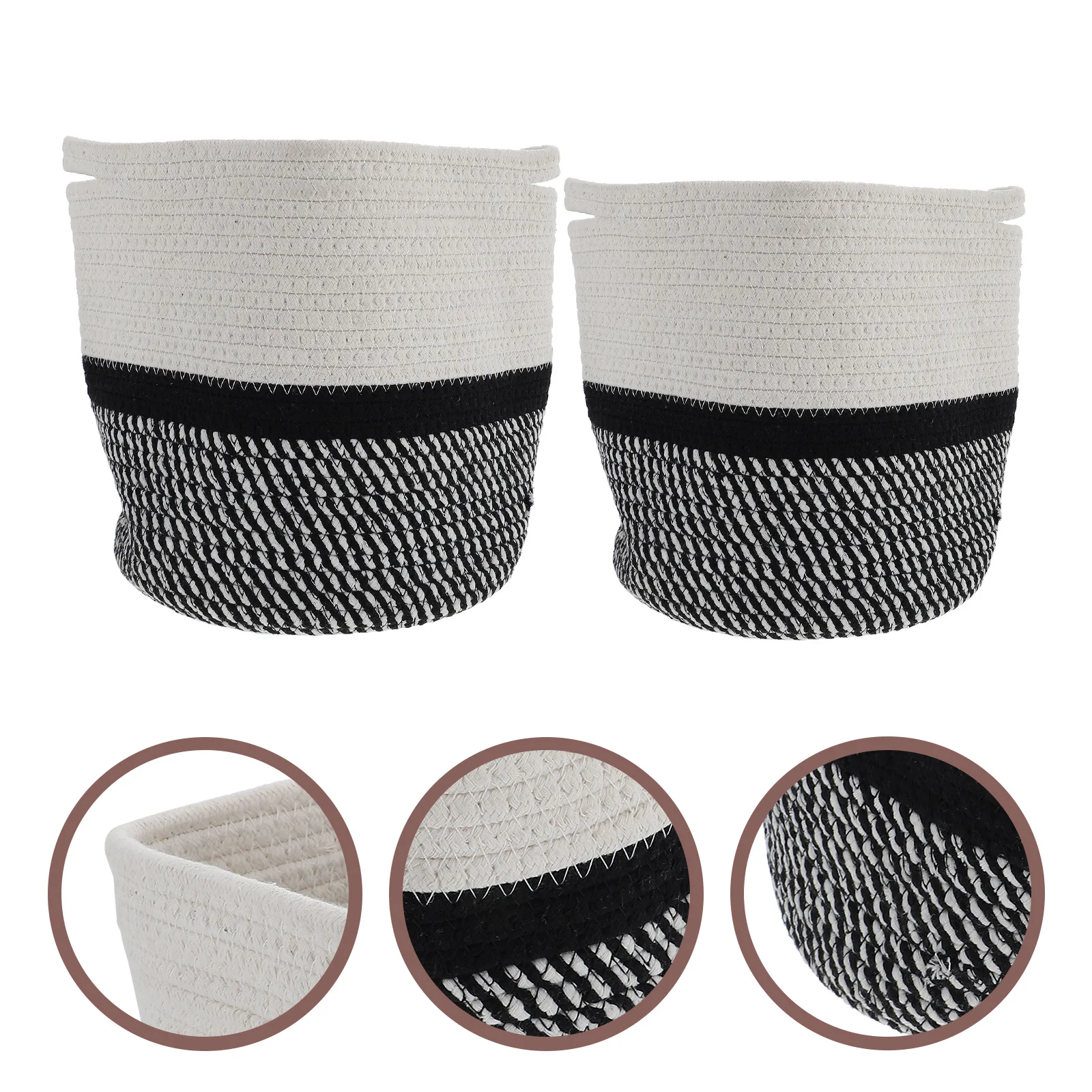 2pcs Toys Storage Baskets Cotton Rope Clothes Basket Flowerpot Storage Holder
2pcs Toys Storage Baskets Cotton Rope Clothes Basket Flowerpot Storage Holder