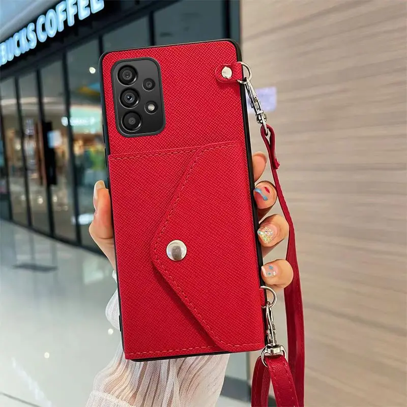 Suitable For Samsung Galaxy A23 Leather Soft Phone Case, Change Card Bag, Crossbody Strap Lanyard
Suitable For Samsung Galaxy A23 Leather Soft Phone Case, Change Card Bag, Crossbody Strap Lanyard