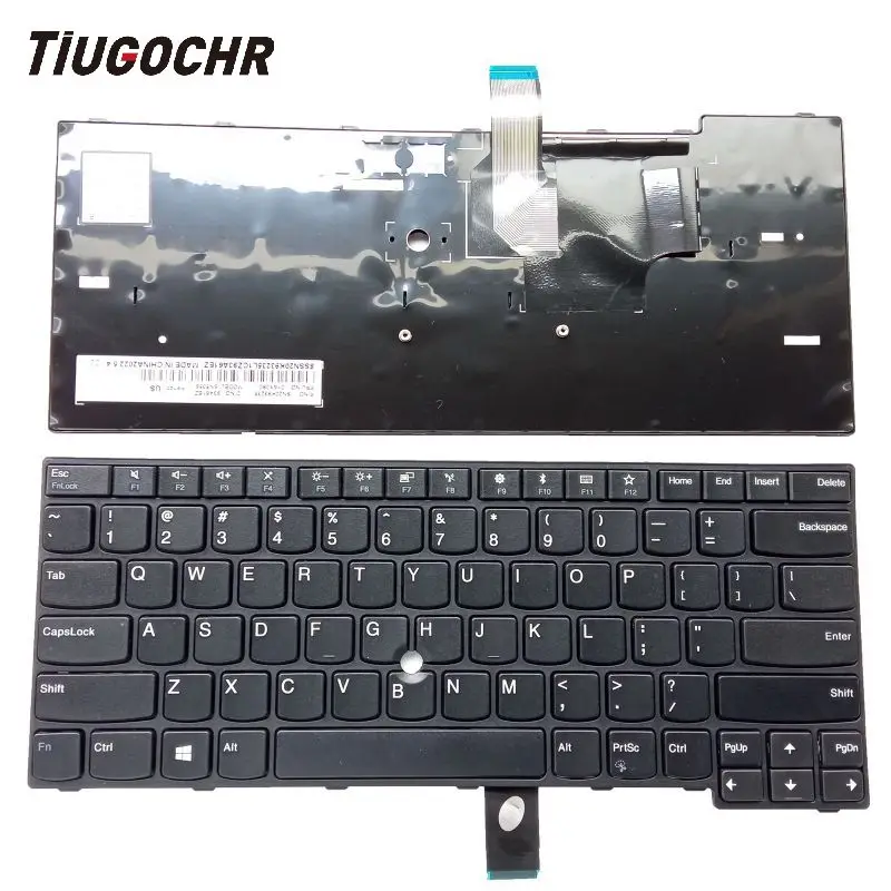 

New US Black Keyboard Without Pointer for Lenovo Thinkpad E470 ( 20H1 20H2 ) E470c E475 ( 20H4) Non-Backlit