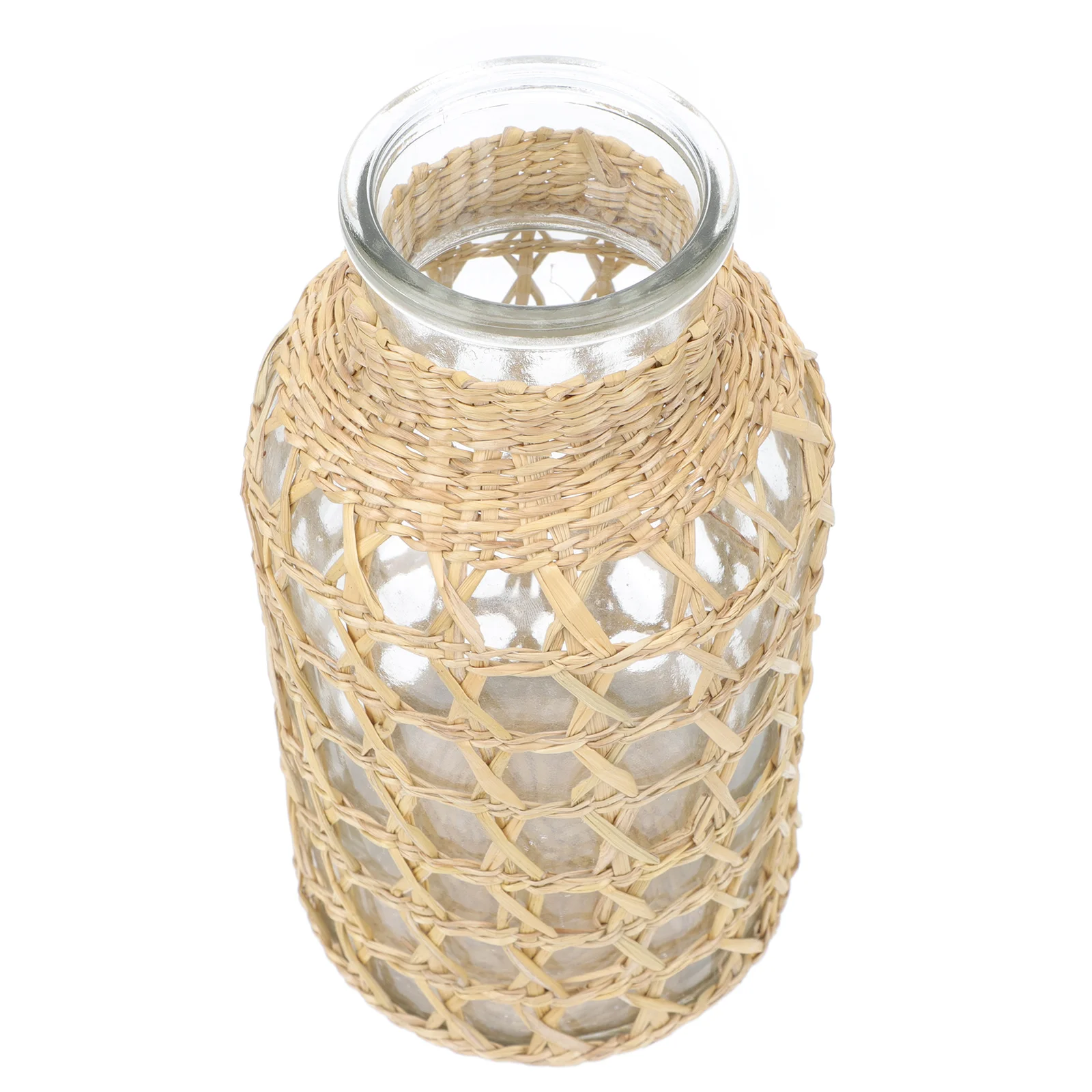 Rattan Glass Vase Retro Decorative Flower Wicker Round Woven Rural Planter Water Planting Hydroponic Plants
Rattan Glass Vase Retro Decorative Flower Wicker Round Woven Rural Planter Water Planting Hydroponic Plants