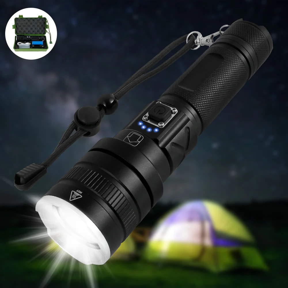NewLED Flashlight Rechargeable Military Flashlight Zoomable 5 Modes IPX6 Waterproof Handheld Torch Light 5000LM Ultra Bright
NewLED Flashlight Rechargeable Military Flashlight Zoomable 5 Modes IPX6 Waterproof Handheld Torch Light 5000LM Ultra Bright