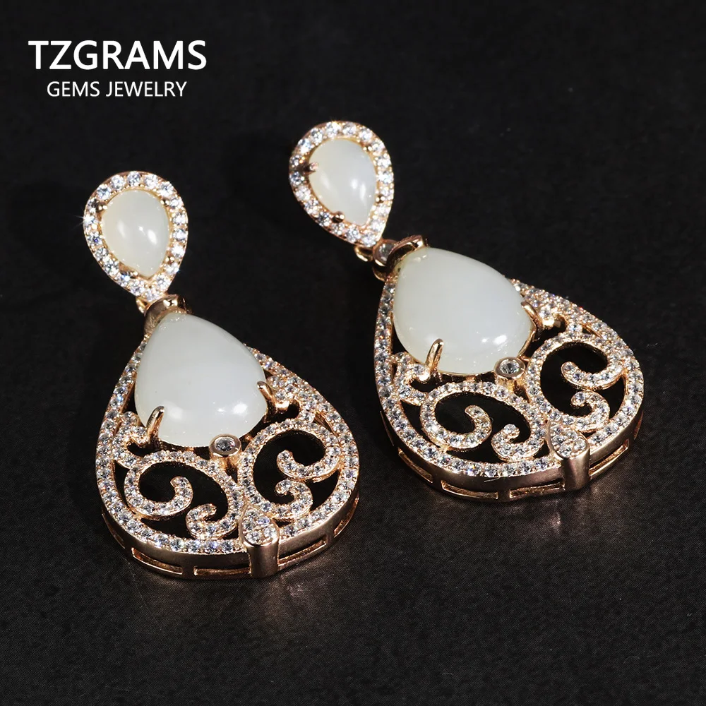 925 Sterling Silver Earrings Ball Natural Stone Jade Vintage Punk Cuff Earring For Women Jewellery Accessories
925 Sterling Silver Earrings Ball Natural Stone Jade Vintage Punk Cuff Earring For Women Jewellery Accessories