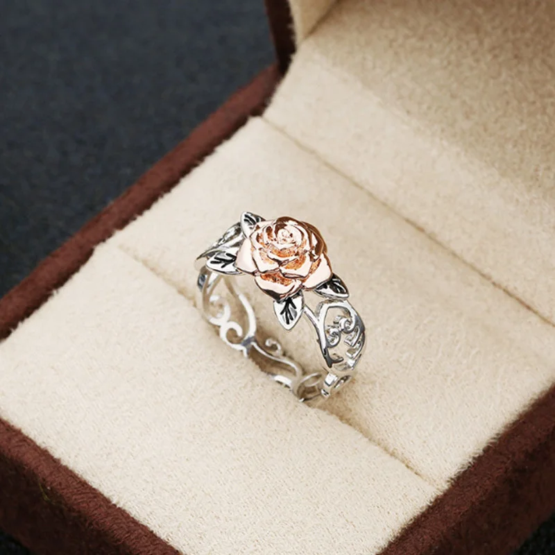14K Rose Gold Plated Women's Ring Flower Crystal Zircon European and American Alloy Ring Temperament All-match Engagement Party
14K Rose Gold Plated Women's Ring Flower Crystal Zircon European and American Alloy Ring Temperament All-match Engagement Party