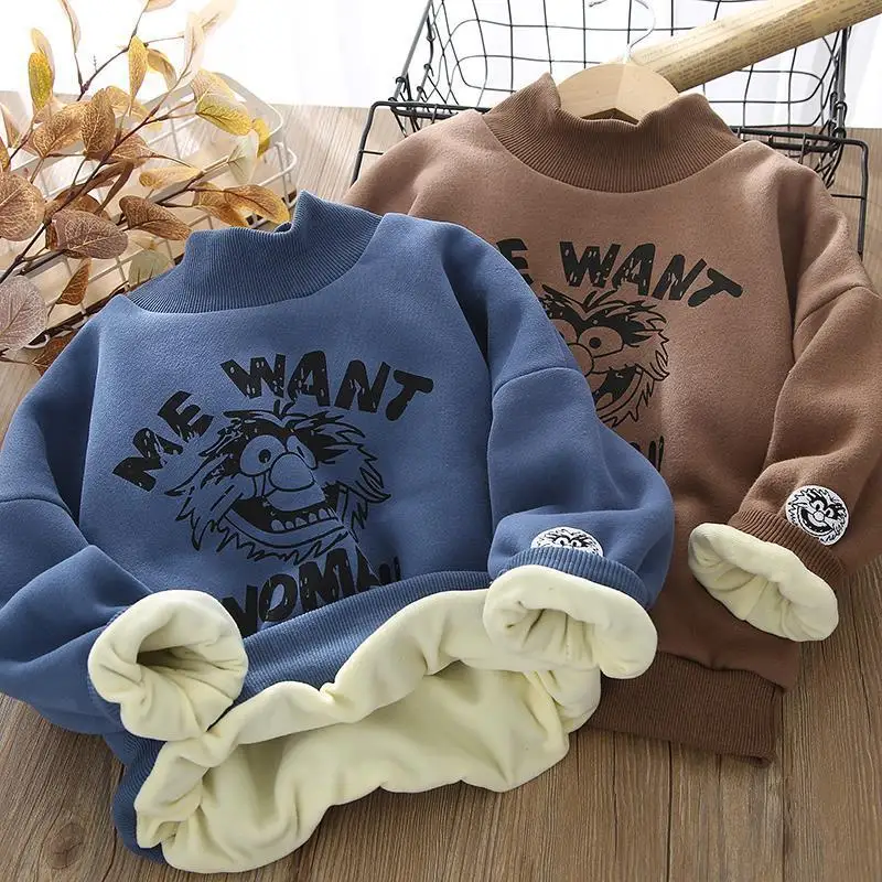 Boys Hoodies Sweatshirts Cotton Tops 2022 Brown Warm Thicken Plus Velvet Winter Autumn Toddler Pullover Baby's Kids Children's C
Boys Hoodies Sweatshirts Cotton Tops 2022 Brown Warm Thicken Plus Velvet Winter Autumn Toddler Pullover Baby's Kids Children's C