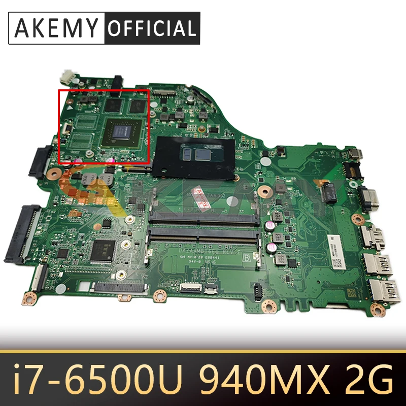 For Acer Aspire E5-575 F5-573 E5-575G F5-573G Laptop Motherboard ZAA X32 DAZAAMB16E0 W/ i7-6500U 940MX 2G-GPU 100% Fully Tested
For Acer Aspire E5-575 F5-573 E5-575G F5-573G Laptop Motherboard ZAA X32 DAZAAMB16E0 W/ i7-6500U 940MX 2G-GPU 100% Fully Tested