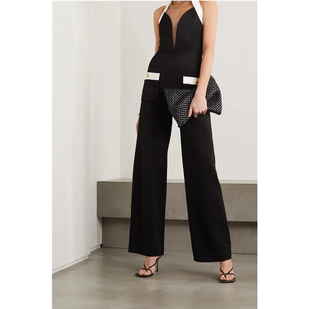 New Summer Women Sexy Designer Patchwork Halter Boot Cut Jumpsuit Bodycon High Street Celebrity Skinny Party Jumpsuit Rompers
New Summer Women Sexy Designer Patchwork Halter Boot Cut Jumpsuit Bodycon High Street Celebrity Skinny Party Jumpsuit Rompers