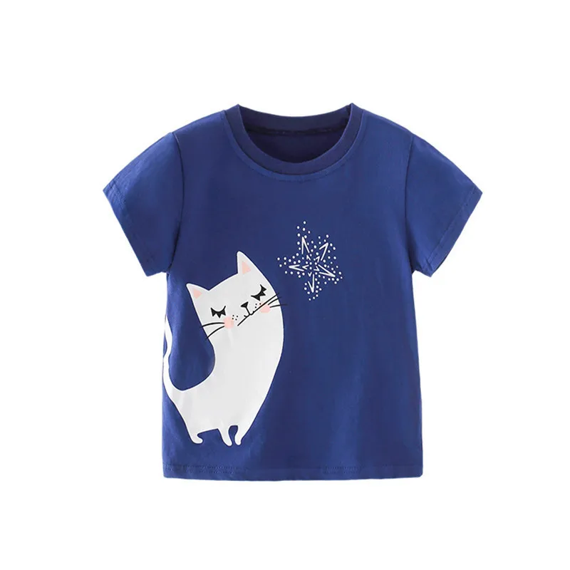 Jumping Meters New Arrival Summer Cat Print Girls T Shirts Hot Selling Toddler Short Sleeve Tees Tops Baby Cotton Clothes Shirts
Jumping Meters New Arrival Summer Cat Print Girls T Shirts Hot Selling Toddler Short Sleeve Tees Tops Baby Cotton Clothes Shirts