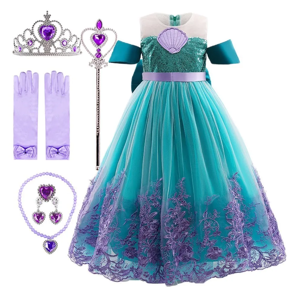 Baby Ariel Mermaid Dress Little Girl PROM Sequins Princess Dress Up Children Summer Fancy Vestidos Carnival Party Ball Gown
Baby Ariel Mermaid Dress Little Girl PROM Sequins Princess Dress Up Children Summer Fancy Vestidos Carnival Party Ball Gown
