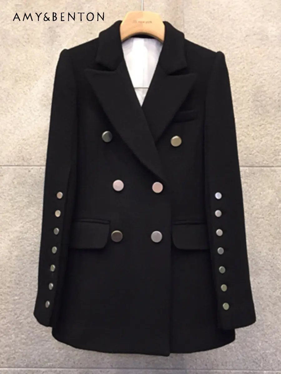 Winter New Korean Style Loose Slim Fit Woolen Coat Women's Elegant Fashion All-Match Long Sleeve Thickened Suit Woolen Coat
Winter New Korean Style Loose Slim Fit Woolen Coat Women's Elegant Fashion All-Match Long Sleeve Thickened Suit Woolen Coat