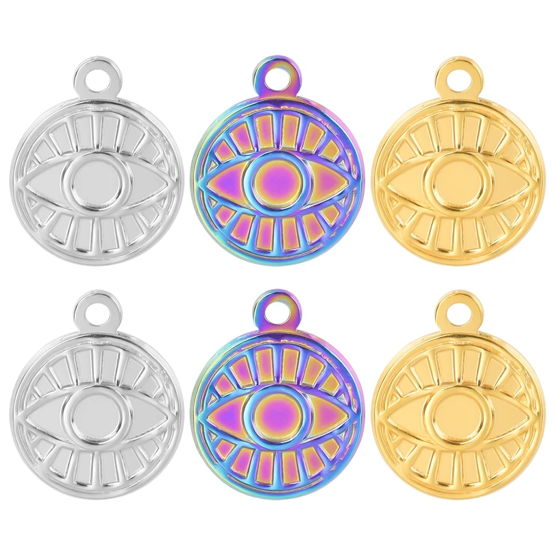 10PCS No Fade Stainless Steel Pendant DIY Evil Eye Lucky Punk Necklace Jewelry Making Craft Trendy Metal Materials Supplies
10PCS No Fade Stainless Steel Pendant DIY Evil Eye Lucky Punk Necklace Jewelry Making Craft Trendy Metal Materials Supplies
