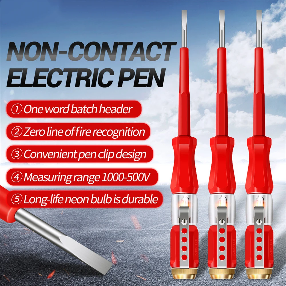 B07 Electrical Tester Pen Voltage Indicator Test Pencil Tester Screwdriver 100-500V Neon Bulb Non-contact Insulation Test Pen
B07 Electrical Tester Pen Voltage Indicator Test Pencil Tester Screwdriver 100-500V Neon Bulb Non-contact Insulation Test Pen