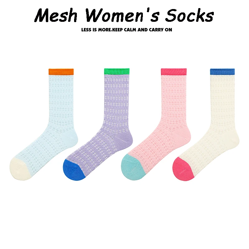 3 Pairs Summer Thin Socks Mesh Hollow Ice Silk Cute Korean Retro Mid length Women's Socks Cotton Kawaii Trendy Women's Socks
3 Pairs Summer Thin Socks Mesh Hollow Ice Silk Cute Korean Retro Mid length Women's Socks Cotton Kawaii Trendy Women's Socks