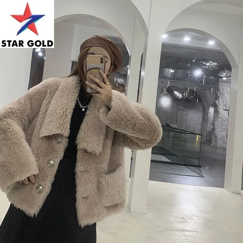 Ladies Real Luxury Fur Fashion Outerwear Long Sleeve Retro Cashmere Short Coat Turn-Down Collar Office Casual Women Wool Jacket
Ladies Real Luxury Fur Fashion Outerwear Long Sleeve Retro Cashmere Short Coat Turn-Down Collar Office Casual Women Wool Jacket