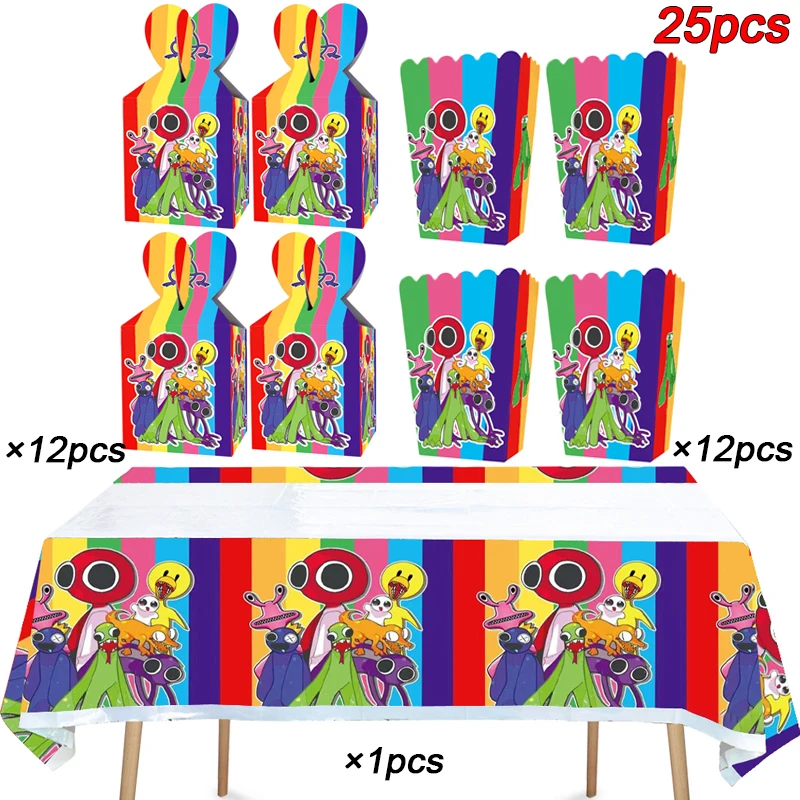Rainbow Friends Birthday Party Decoration Cake Candy Box Popcorn Box Disposable Tablecloth Rainbow Friends Birthday Party Supply
Rainbow Friends Birthday Party Decoration Cake Candy Box Popcorn Box Disposable Tablecloth Rainbow Friends Birthday Party Supply