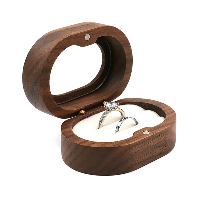95AB Oval-shaped Solid Wood Ring Box Velvet Soft Inner Bag Jewelry Storage Bag Earrings Jewelry Wooden Proposal Gift Box
95AB Oval-shaped Solid Wood Ring Box Velvet Soft Inner Bag Jewelry Storage Bag Earrings Jewelry Wooden Proposal Gift Box