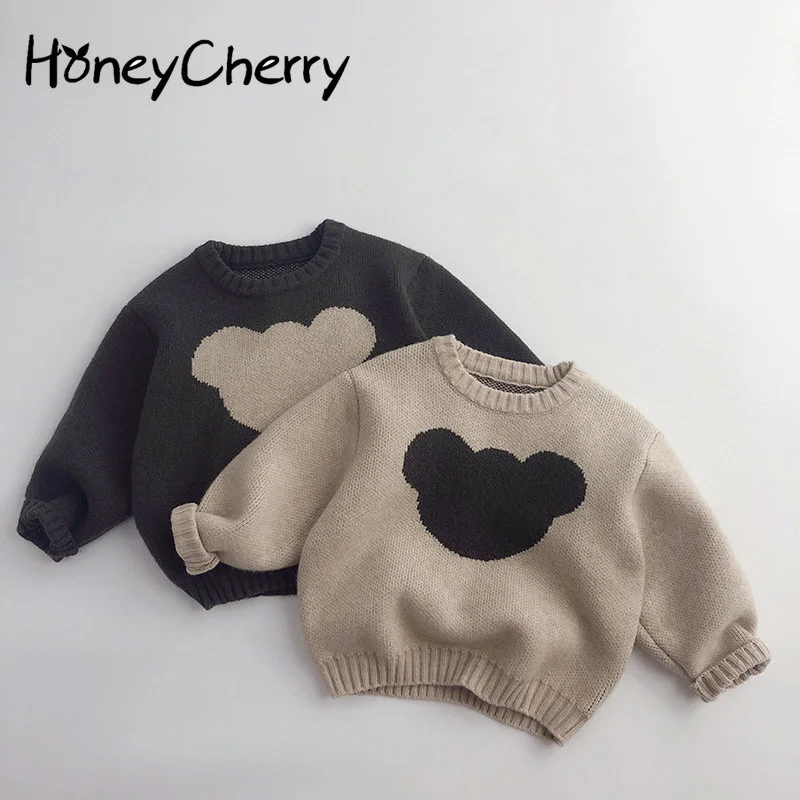 Осенне-зимний вязаный свитер с вышитыми персонажами из мультфильмов HoneyCherry, однотонный пуловер с круглым воротником, свободный свитер
Осенне-зимний вязаный свитер с вышитыми персонажами из мультфильмов HoneyCherry, однотонный пуловер с круглым воротником, свободный свитер