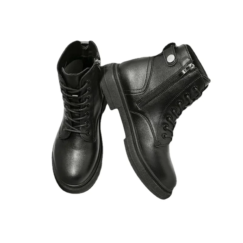 Thick-soled Ankle Boots Plus Velvet All-match Motorcycle Low-heeled Short-tube Women Shoes Fashion Winter New
Thick-soled Ankle Boots Plus Velvet All-match Motorcycle Low-heeled Short-tube Women Shoes Fashion Winter New