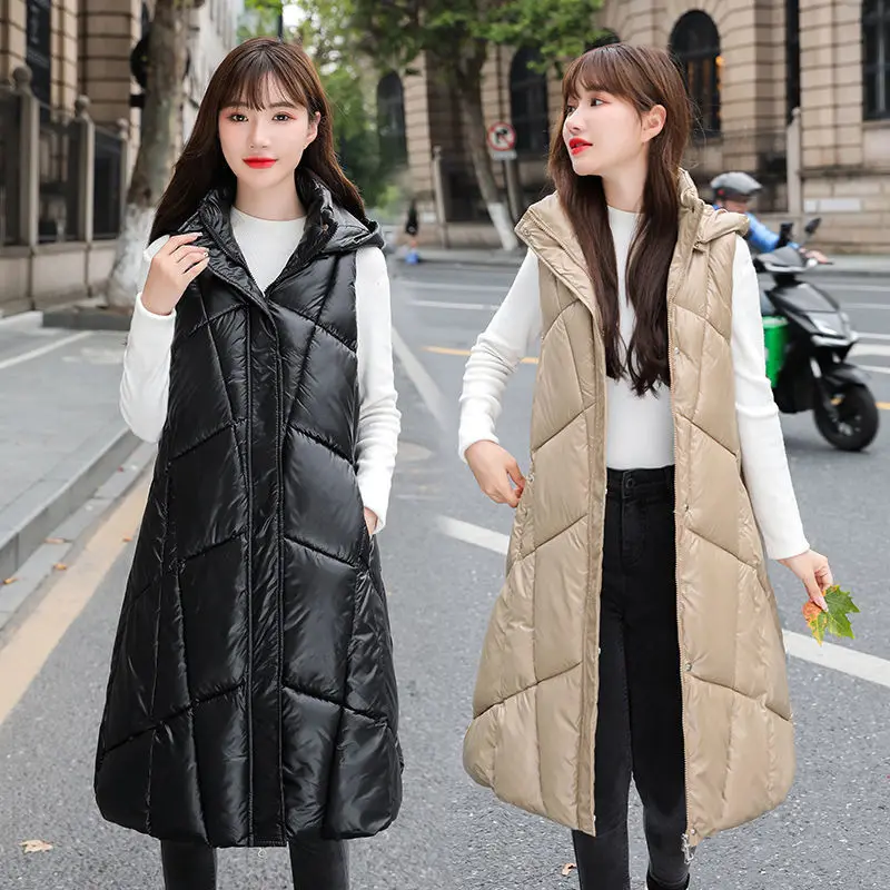 2022 New Women Vest Long Coat Female Cotton Padded Parkas Snow Wear Sleeveless Winter Jacket Hooded Waistcoat Vest Coats A55
2022 New Women Vest Long Coat Female Cotton Padded Parkas Snow Wear Sleeveless Winter Jacket Hooded Waistcoat Vest Coats A55