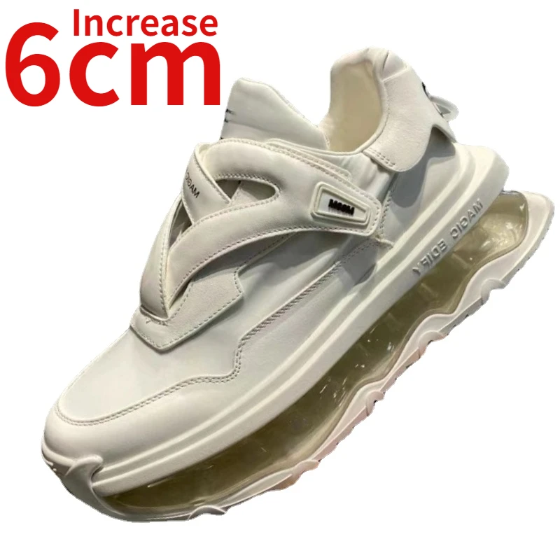 Couple's Sports Shoes Increase 6cm Genuine Leather Luxury Fashion Tidey Men's Shoes Elevator Shoes Cushioning Soles Casual Shoes
Couple's Sports Shoes Increase 6cm Genuine Leather Luxury Fashion Tidey Men's Shoes Elevator Shoes Cushioning Soles Casual Shoes