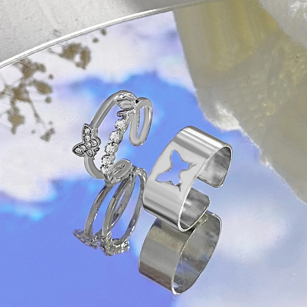 Silver Color Butterfly Ring For Women Men Lover Couple Ring Set Friendship Engagement Wedding Band Open Ring 2022 Trend Jewelry
Silver Color Butterfly Ring For Women Men Lover Couple Ring Set Friendship Engagement Wedding Band Open Ring 2022 Trend Jewelry