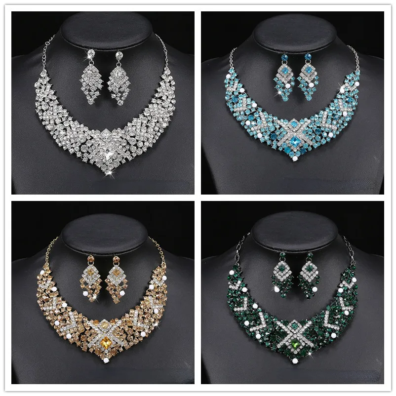 New Ladies Jewelry Set Wedding Dress Photo Studio Accessories Two-piece Set Yellow, Green, Blue and White Four-color Accessory
New Ladies Jewelry Set Wedding Dress Photo Studio Accessories Two-piece Set Yellow, Green, Blue and White Four-color Accessory