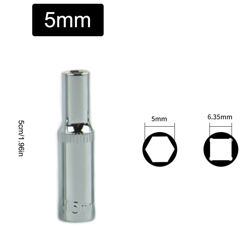 11PCS Socket Set Deep Sockets Wrench Head Deep Sockets 4-14mm Deep Socket Adapter 1/4inch Hex Socket Wrench Heads Ratchet Tool
11PCS Socket Set Deep Sockets Wrench Head Deep Sockets 4-14mm Deep Socket Adapter 1/4inch Hex Socket Wrench Heads Ratchet Tool