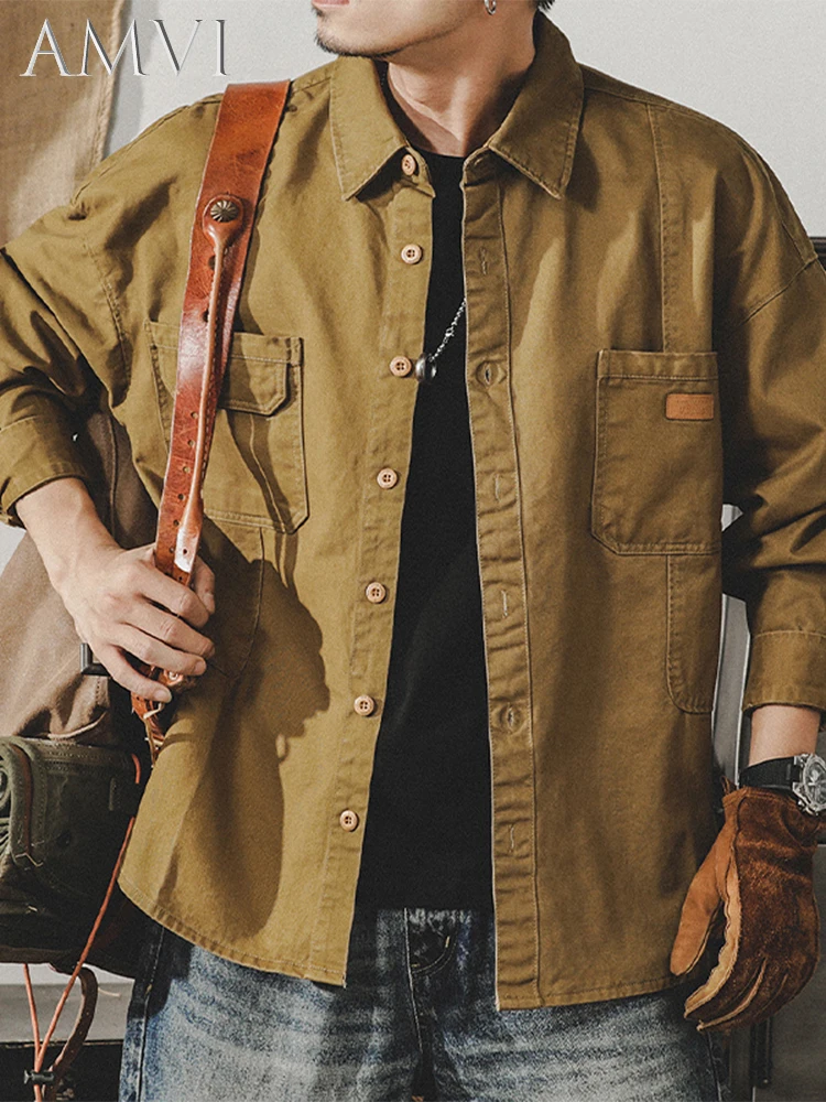 AMVI Workwear Denim Jacket Men Man Jackets Winter Outerwear Male Men's Clothing Korean Fashion Top Autumn Casual Streetwear
AMVI Workwear Denim Jacket Men Man Jackets Winter Outerwear Male Men's Clothing Korean Fashion Top Autumn Casual Streetwear