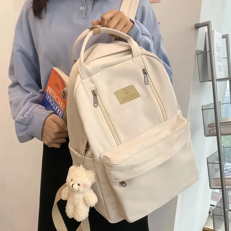 Kawaii Double Zipper Women Backpack Female Ring Buckle Portable Travel Bag Teenager Girls Laptop Backpack Student Cute Schoolbag
Kawaii Double Zipper Women Backpack Female Ring Buckle Portable Travel Bag Teenager Girls Laptop Backpack Student Cute Schoolbag