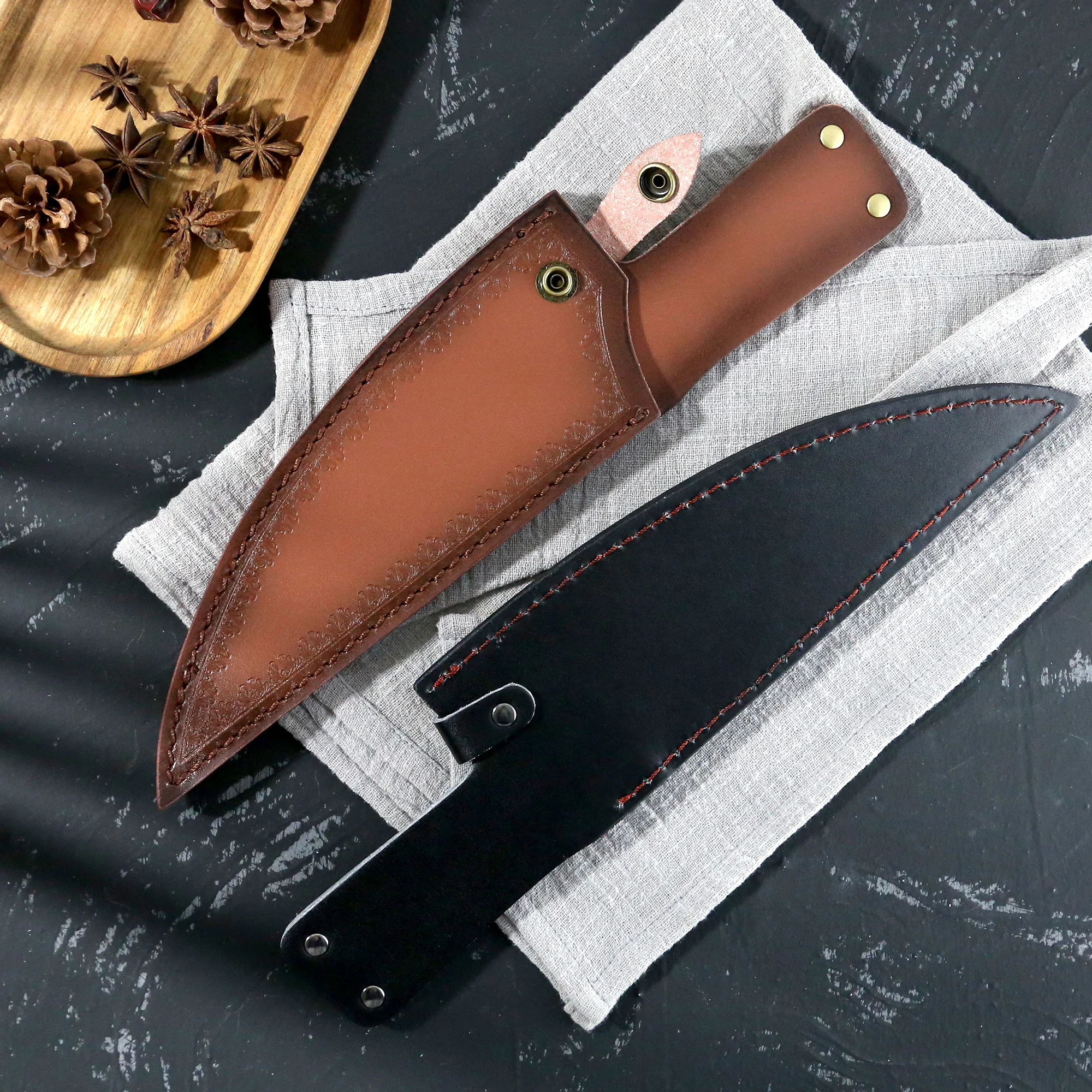 XYJ 2pcs Leather Sheath For Chef Knife Thicken Pu Durable Kitchen Knife Cover Belt Loop
XYJ 2pcs Leather Sheath For Chef Knife Thicken Pu Durable Kitchen Knife Cover Belt Loop