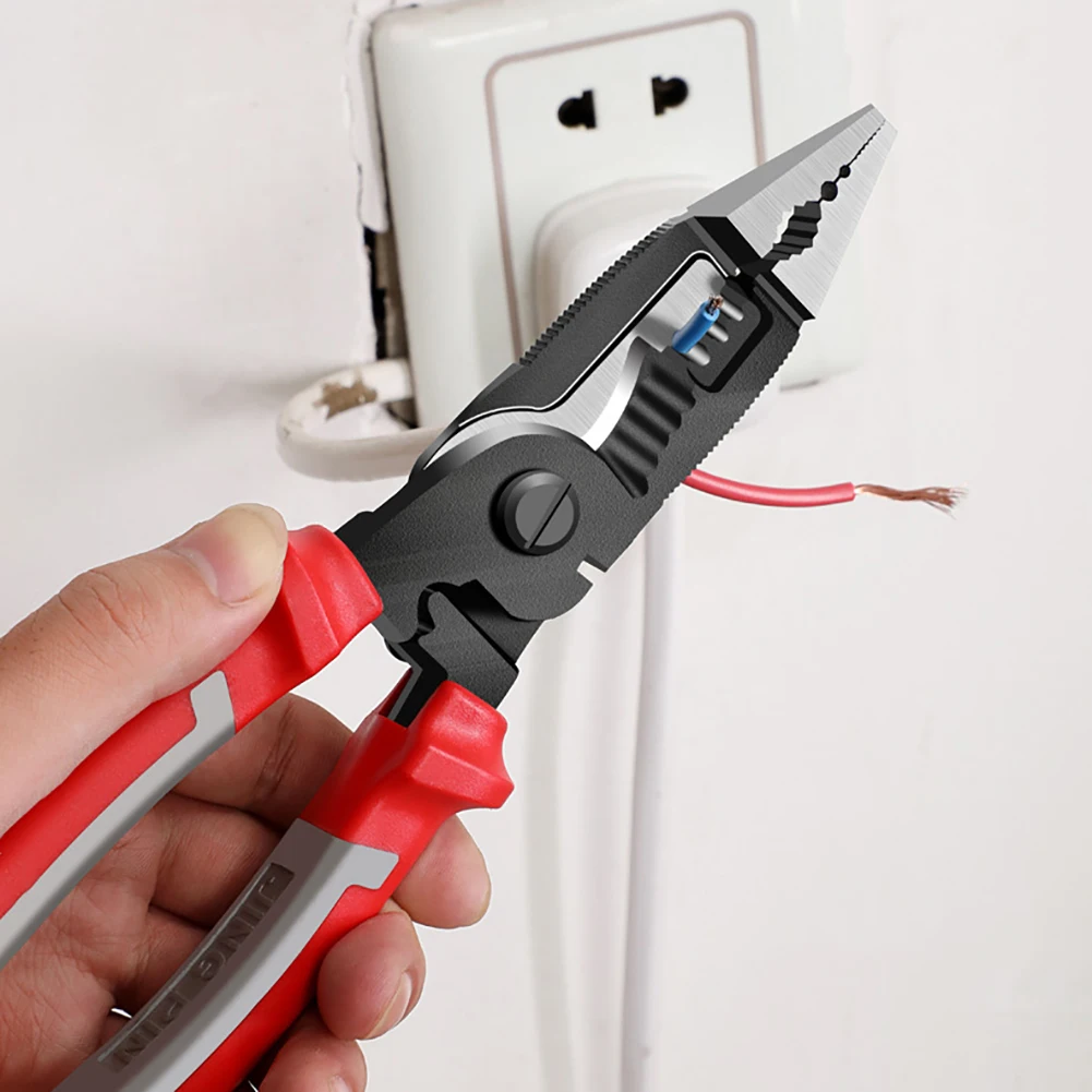 9 in 1 Electric Plier Long Nose Electrician Wire Stripping Cutter Insulation Terminal Electrical Clamp Cable Repairing Hand Tool
9 in 1 Electric Plier Long Nose Electrician Wire Stripping Cutter Insulation Terminal Electrical Clamp Cable Repairing Hand Tool
