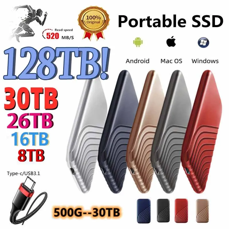 Portable SSD High Speed M.2 SSD 2.5 4TB External HDD USB3.1 Mobile Hard Drive 6TB 8TB 12TB SSD Storage HD Hard Disk For Laptops
Portable SSD High Speed M.2 SSD 2.5 4TB External HDD USB3.1 Mobile Hard Drive 6TB 8TB 12TB SSD Storage HD Hard Disk For Laptops