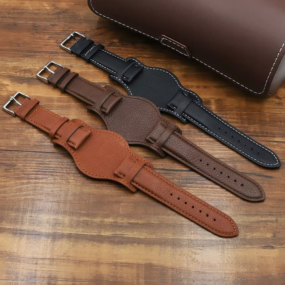 Genuine Leather Watchband 18mm 20mm 22mm Replacement Soft Watch Strap Black Brown Coffee Men Wrist Bracelets Sport Watchband
Genuine Leather Watchband 18mm 20mm 22mm Replacement Soft Watch Strap Black Brown Coffee Men Wrist Bracelets Sport Watchband
