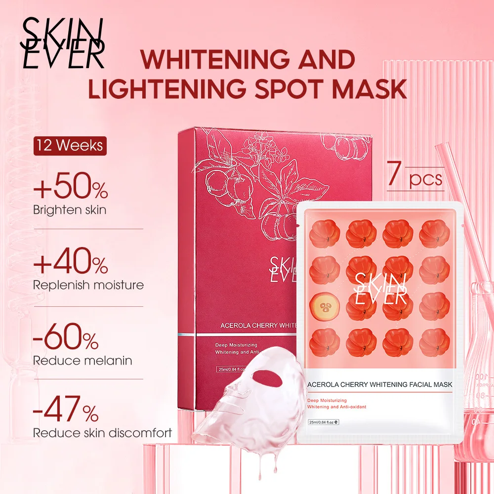 Acerola Cherry Facial Mask Deep Hydration Antioxidant Soothing Anti-Aging Brigten Acne Treatment Skin Care 25ml x 7pcs
Acerola Cherry Facial Mask Deep Hydration Antioxidant Soothing Anti-Aging Brigten Acne Treatment Skin Care 25ml x 7pcs