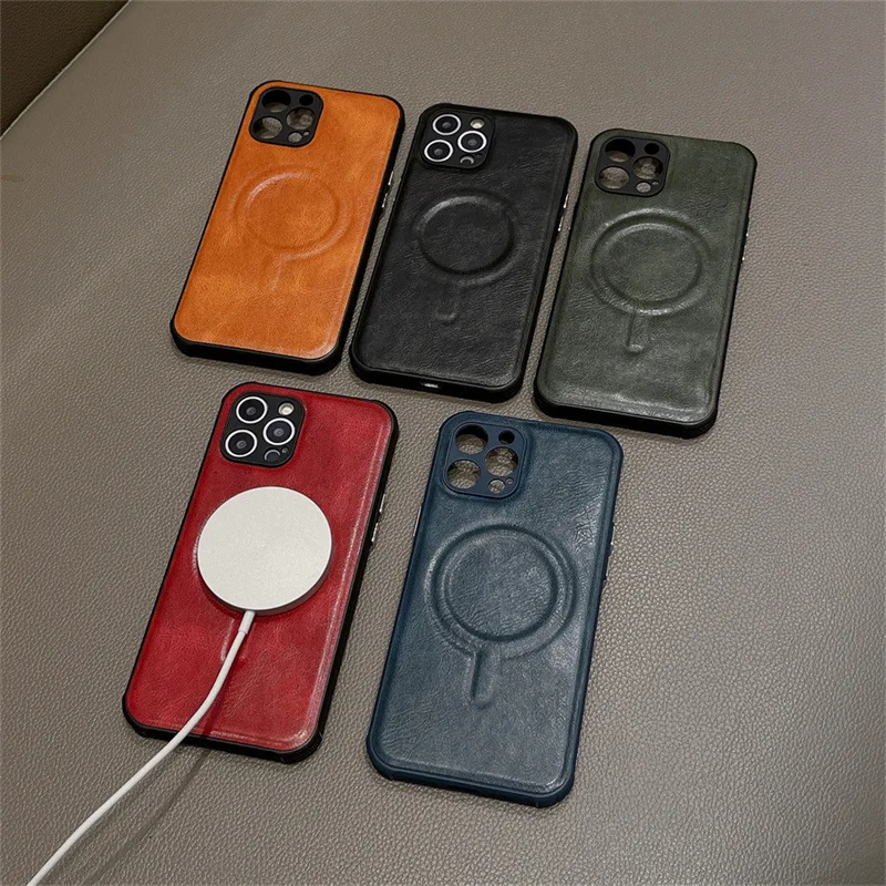 Luxury Vintage Leather Magsafe Case for IPhone 11 12 13 14 Pro Max XS X XR Magnetic Wireless Charging Lychee Leather Back Cover
Luxury Vintage Leather Magsafe Case for IPhone 11 12 13 14 Pro Max XS X XR Magnetic Wireless Charging Lychee Leather Back Cover