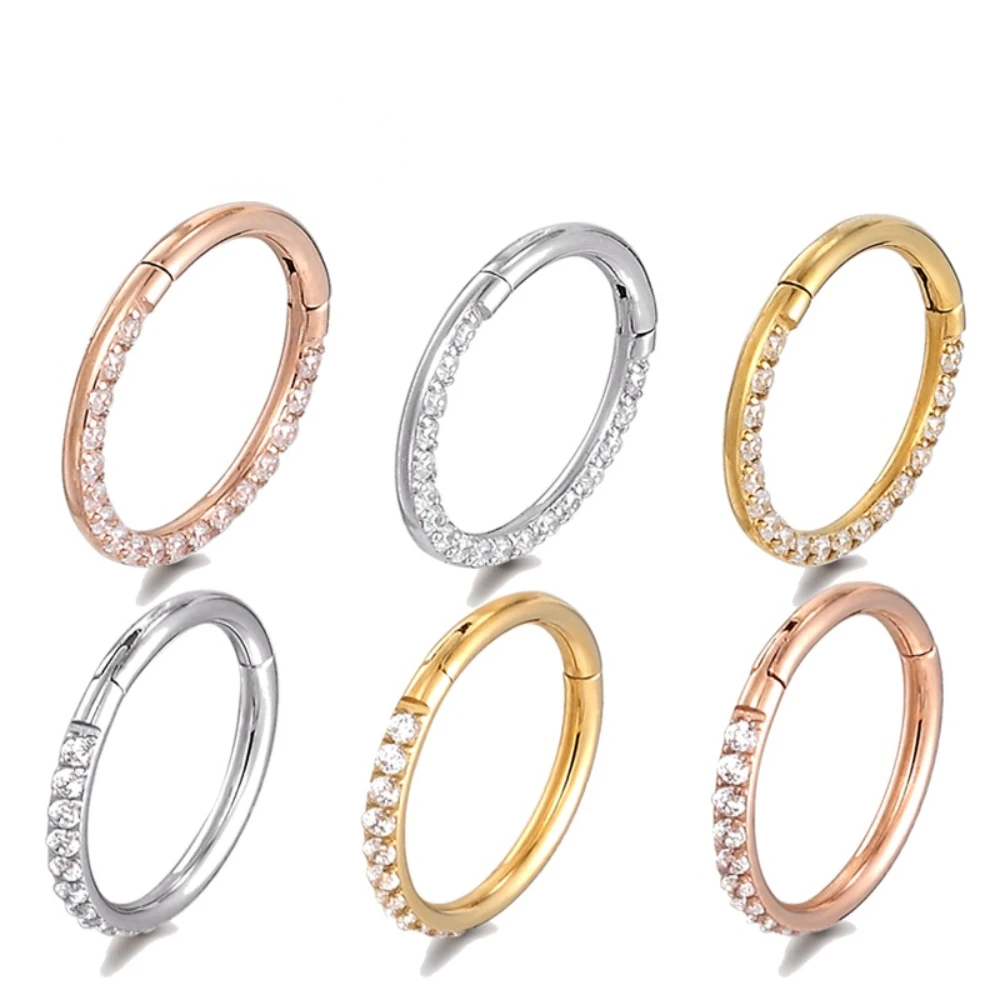 1 PC Hypoallergenic G23 Titanium Opal Zircon Stone Height Segment Nose Rings Ear Cartilage Helix Piercing Earrings Body Jewelry
1 PC Hypoallergenic G23 Titanium Opal Zircon Stone Height Segment Nose Rings Ear Cartilage Helix Piercing Earrings Body Jewelry