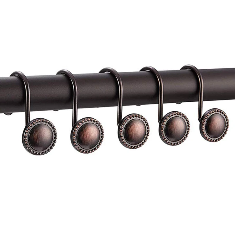 12PCS Antique Decorative Shower Curtain Hooks Rustproof Oil Rubbed Bronze Curtain Ring for Bathroom Curtains Rod
12PCS Antique Decorative Shower Curtain Hooks Rustproof Oil Rubbed Bronze Curtain Ring for Bathroom Curtains Rod