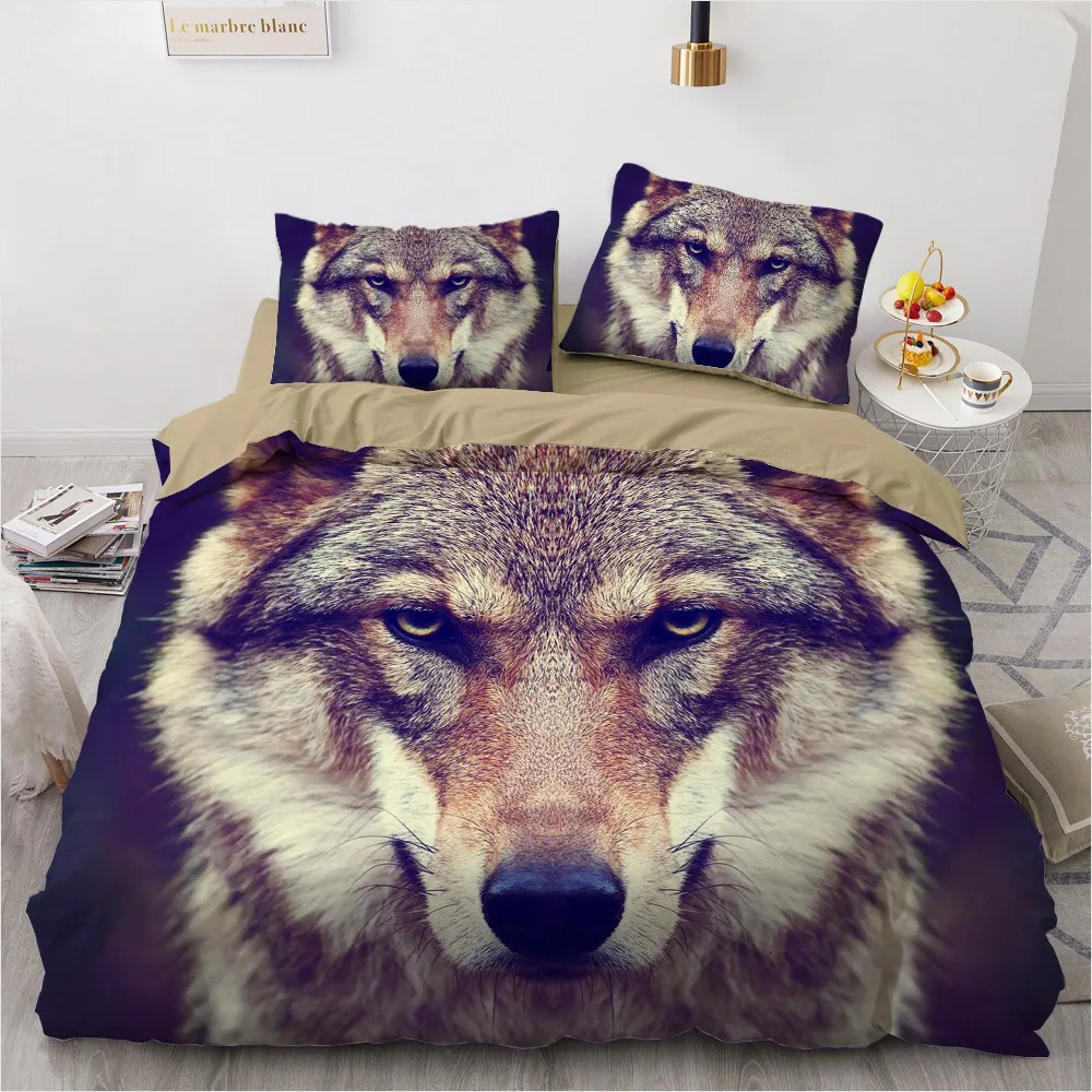 3D Design Animal Wolf Comforter Shall Quilt Cover Pillow Case Bedding Set King Queen Full Twin Home Textile Three-piece
3D Design Animal Wolf Comforter Shall Quilt Cover Pillow Case Bedding Set King Queen Full Twin Home Textile Three-piece