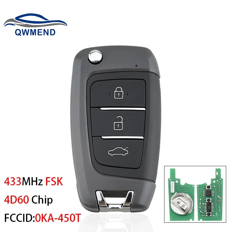 QWMEND 3 Buttons Car Remote Key for Hyundai I30 2016 2017 2018 Car Key FSK 4D60 Chip 433mhz for Hyundai Keys 0KA-450T
QWMEND 3 Buttons Car Remote Key for Hyundai I30 2016 2017 2018 Car Key FSK 4D60 Chip 433mhz for Hyundai Keys 0KA-450T
