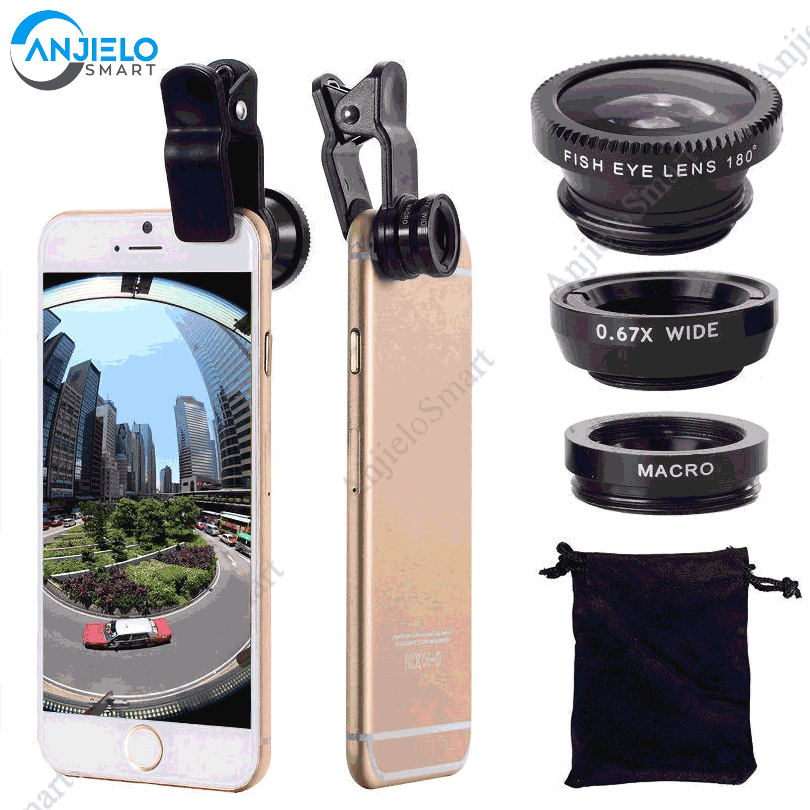 3 In 1 Cell Phone Camera Lens Kit 360 Degree Rotate Shark Tail Shape Clip Wide Angle Macro Fisheye Len Suitable for Mobile Phone
3 In 1 Cell Phone Camera Lens Kit 360 Degree Rotate Shark Tail Shape Clip Wide Angle Macro Fisheye Len Suitable for Mobile Phone